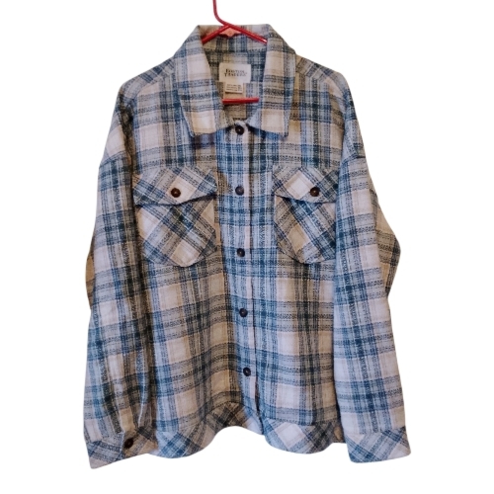 Boston Traders Blue and Cream Plaid Lighter weight Jacket ( 5 For $20 Item)